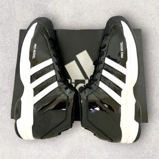 ADIDAS PRO MODEL 2G SHINY BLACK WHITE SNEAKERS US13 BRAND NEW WITH BOX
