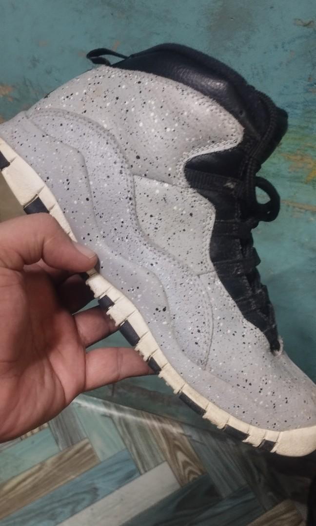 Air Jordan 10 grey cement Men s Fashion Footwear Sneakers on