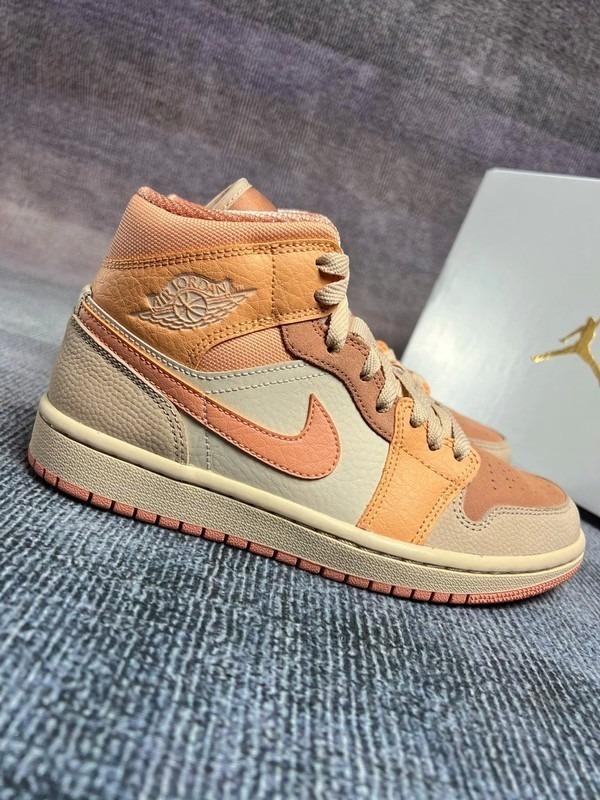 women's air jordan mid apricot orange