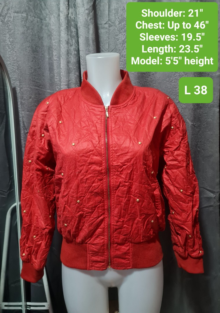 ALBUM Creatuve Studio Italy Red Quilted Insulated Bomber Jacket for ...