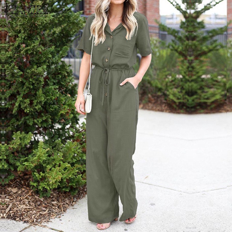 Army Green Jumpsuit, Women's Fashion, Dresses & Sets, Jumpsuits on