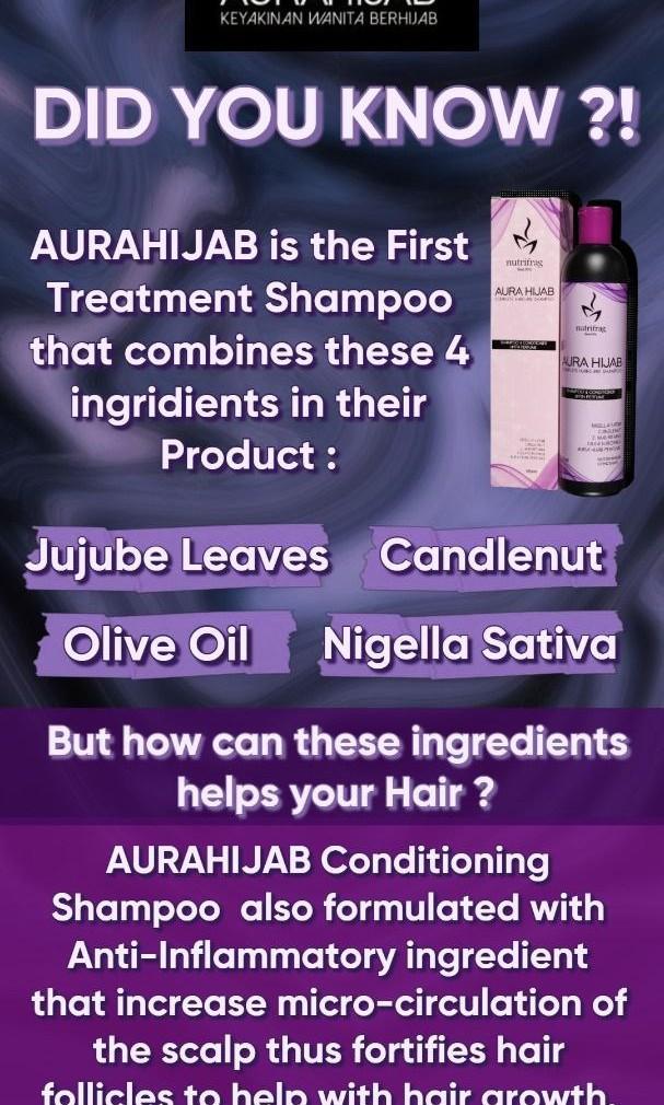Aura hijab 2in1 shampoo conditioner, Beauty & Personal Care, Hair on