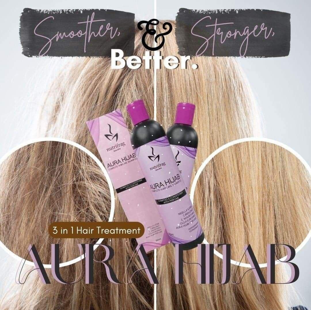 Aura hijab 2in1 shampoo conditioner, Beauty & Personal Care, Hair on
