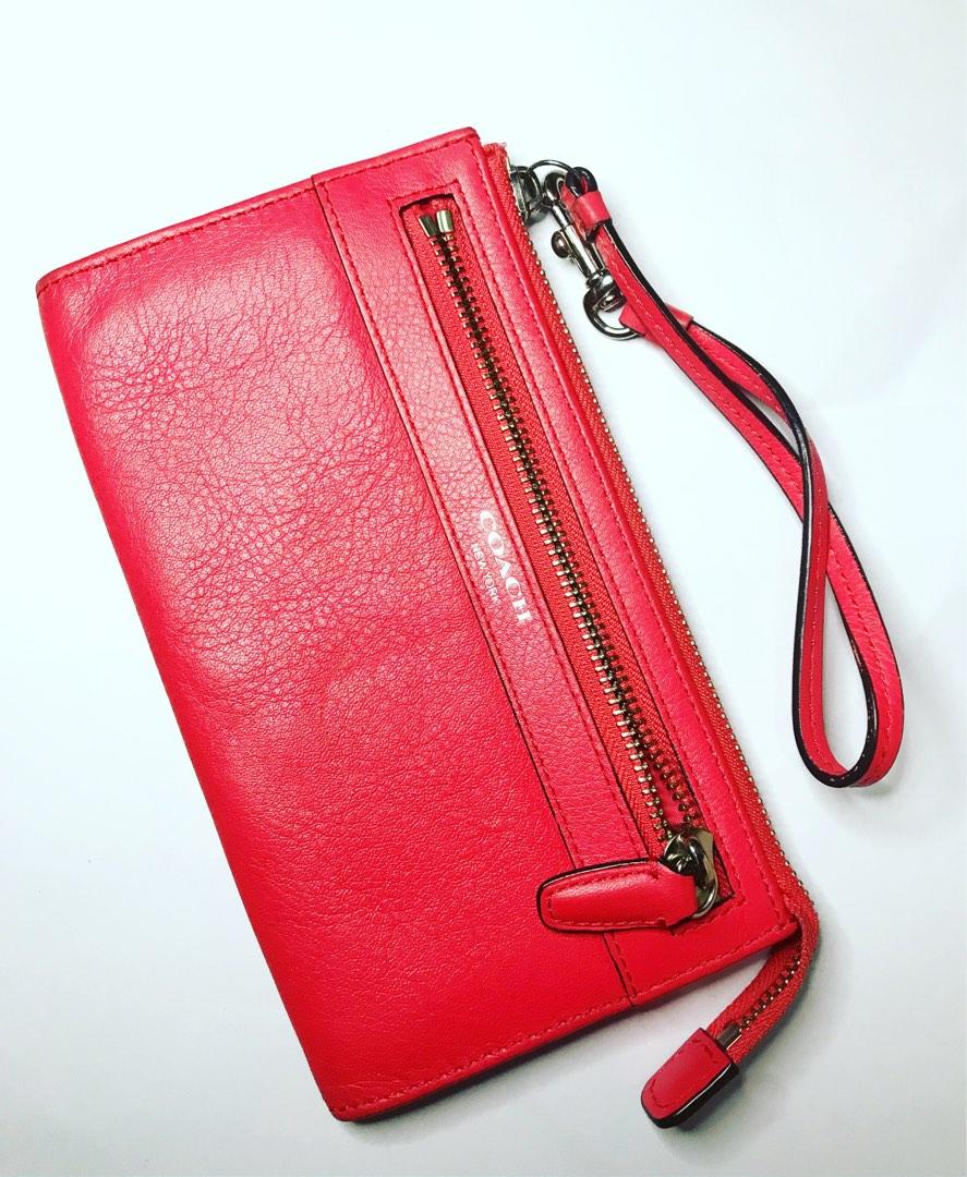 Coach wallet women hotsell red