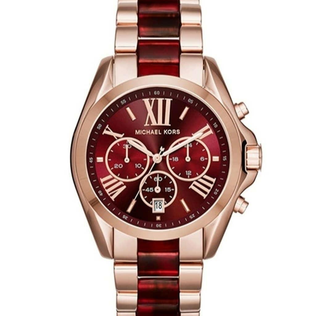 Maroon michael kors watch outlet