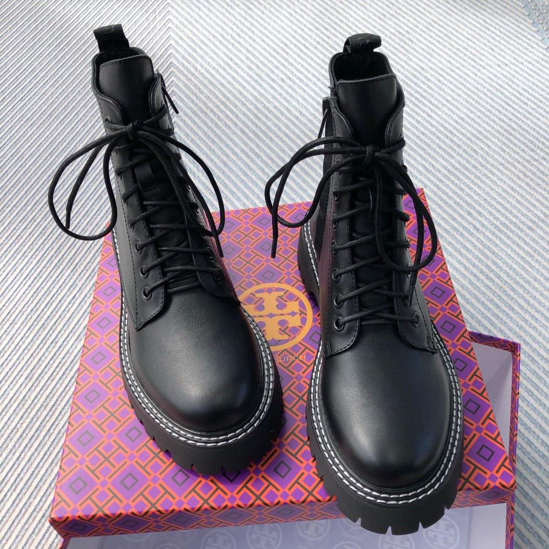 Authentic Tory Burch heels boots in leather, Women's Fashion, Footwear,  Boots on Carousell