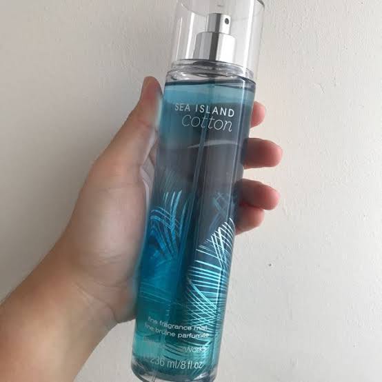 Bath & Body works sea island cotton fragrance mist 236ml, Kesehatan