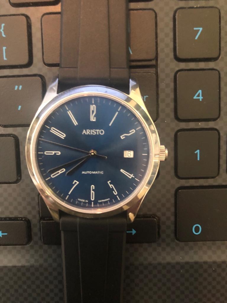 Aristo Bauhaus 38 Midnight Blue 4H129 - Sapphire Swiss Automatic, Men's  Fashion, Watches & Accessories, Watches on Carousell
