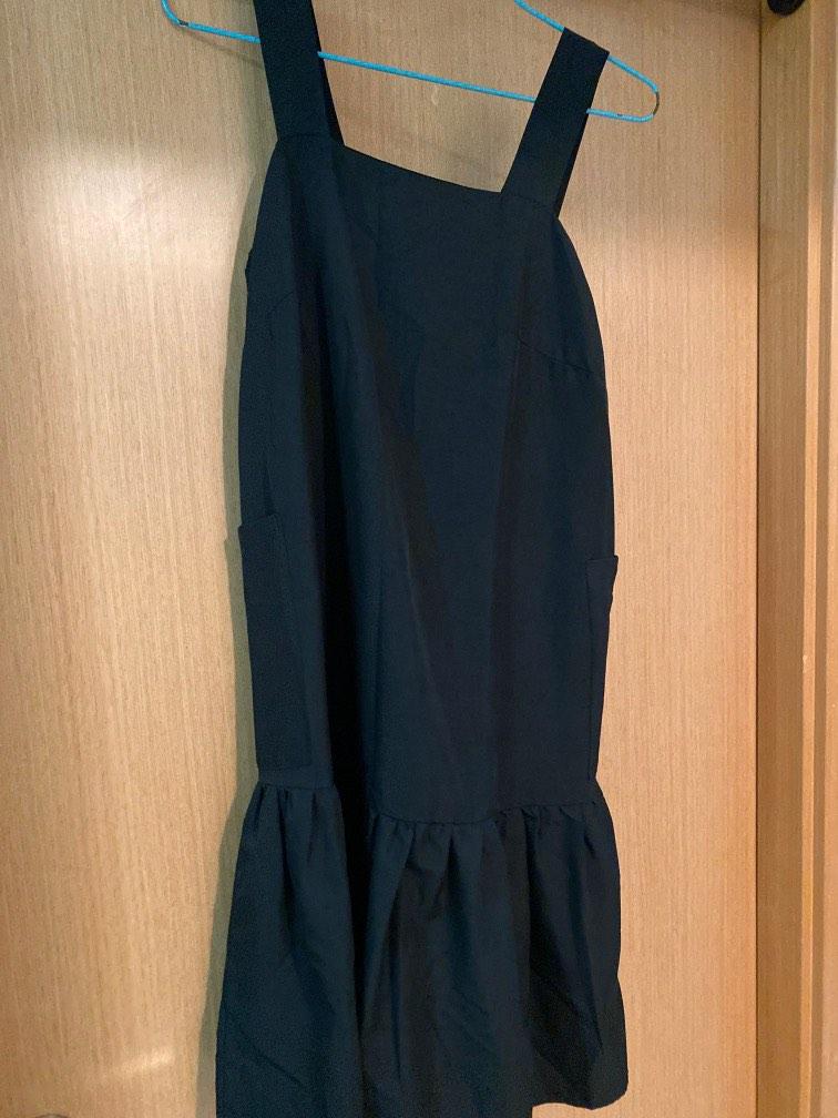 Casual black dress outlet with pockets