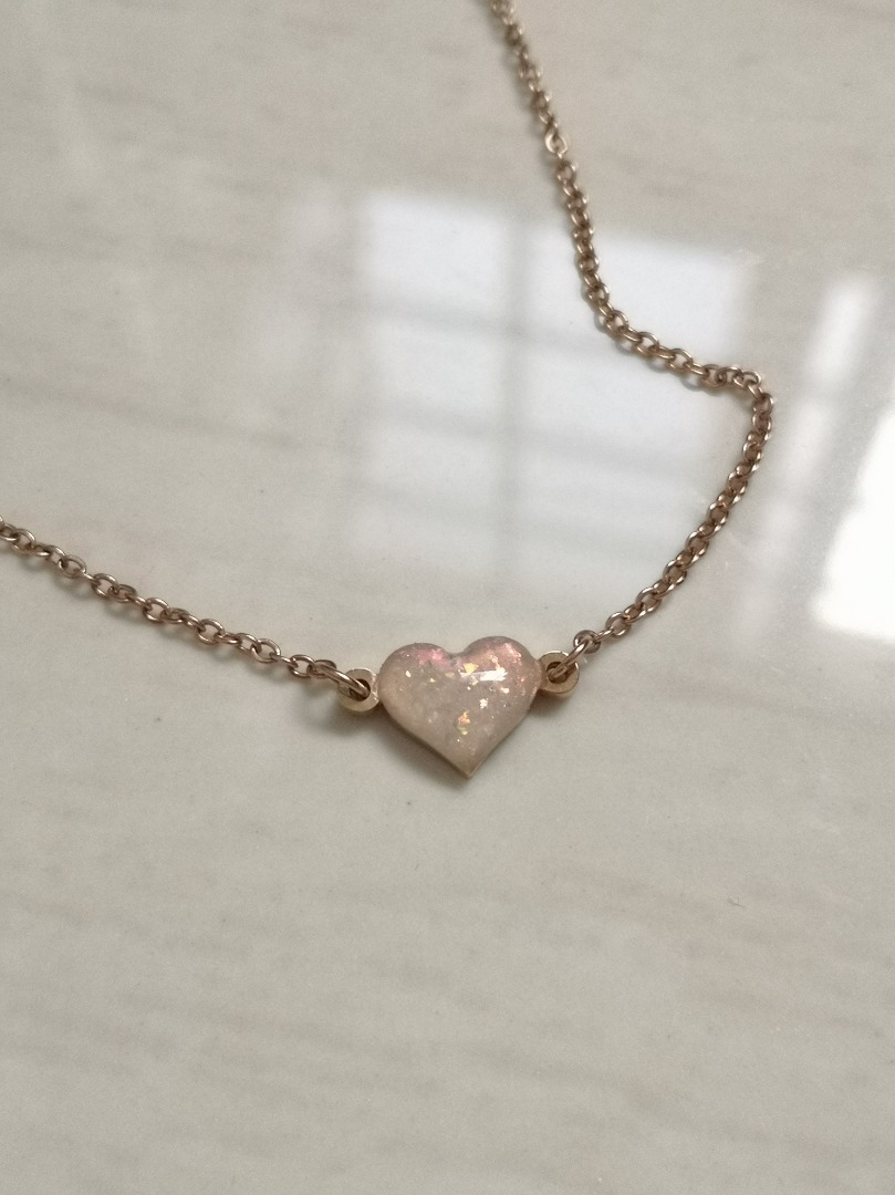 Breastmilk keepsake necklace jewelry 316 stainless steel Rose Gold