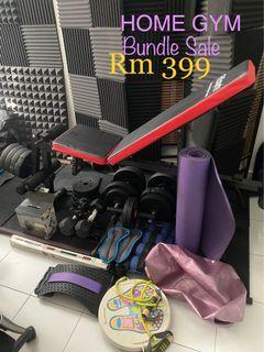 Bundle Sale Gym Equipment Bench Weights Dumbells