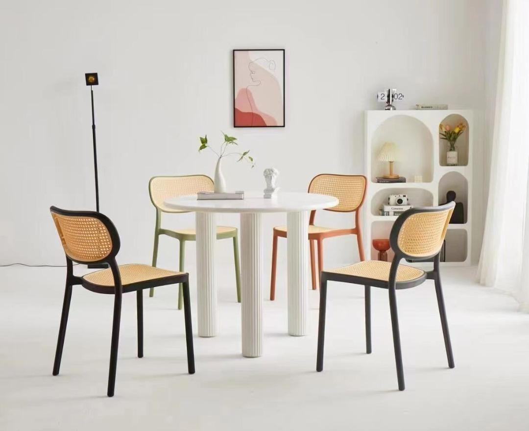 CC 031 Nordic Dining Chair Household Plastic Stackable Outdoor