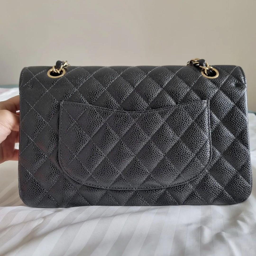 Chanel Classic Flap Medium Vintage Black Caviar 24k Gold, Luxury, Bags &  Wallets on Carousell