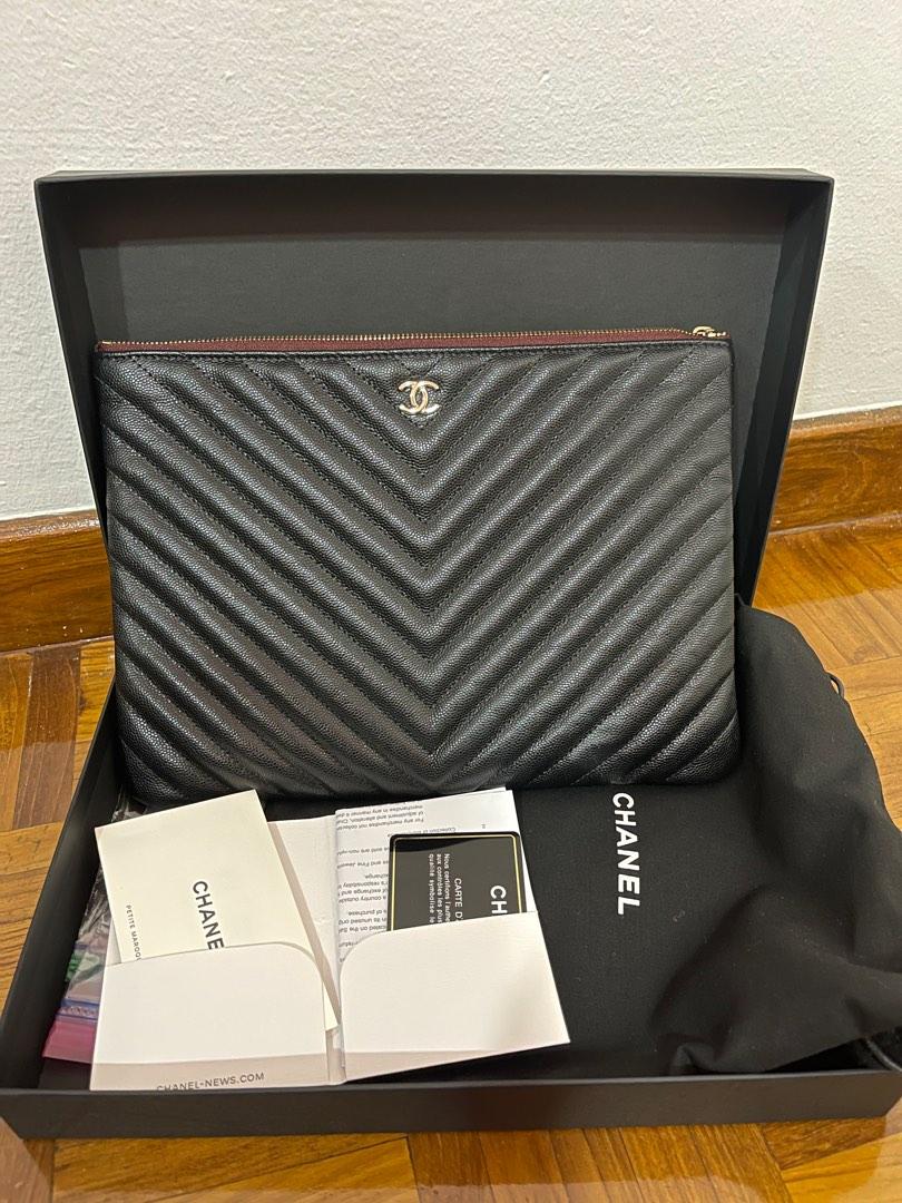 Chanel O Case clutch Medium, Luxury, Bags & Wallets on Carousell