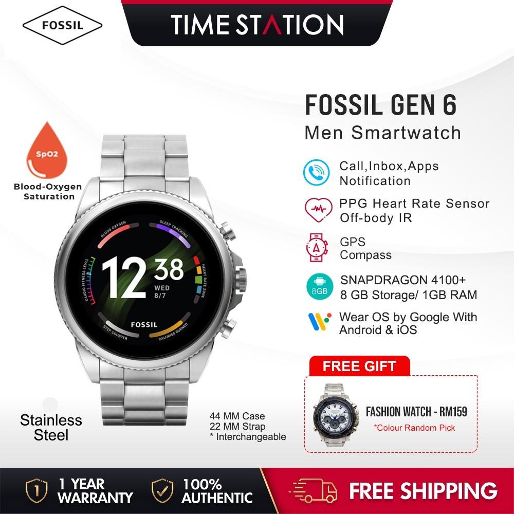 Fossil q men's gen 3 explorist stainless steel and silicone sale smartwatch