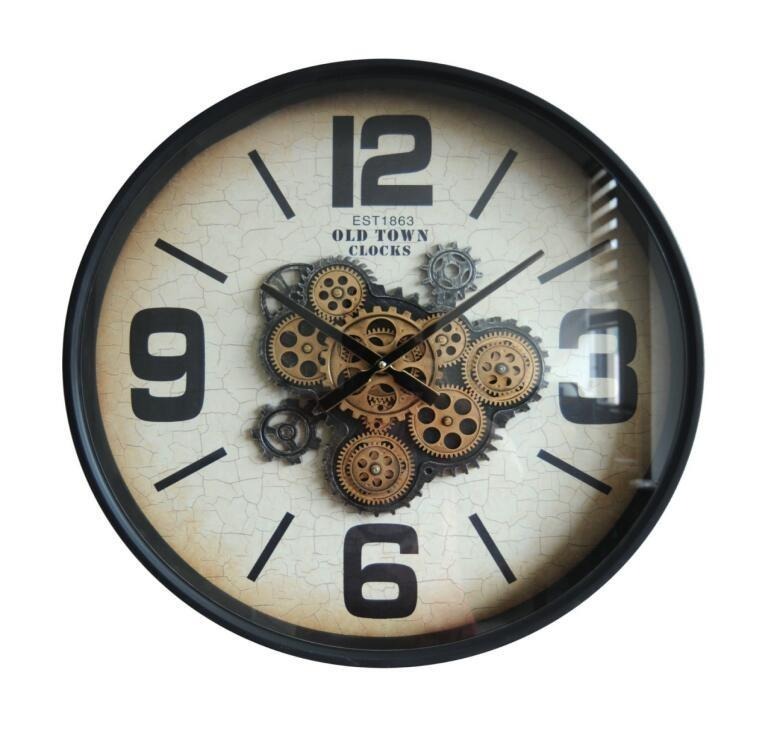 CL018 Wall Clock w Moving Gear, Furniture & Home Living, Home Decor ...