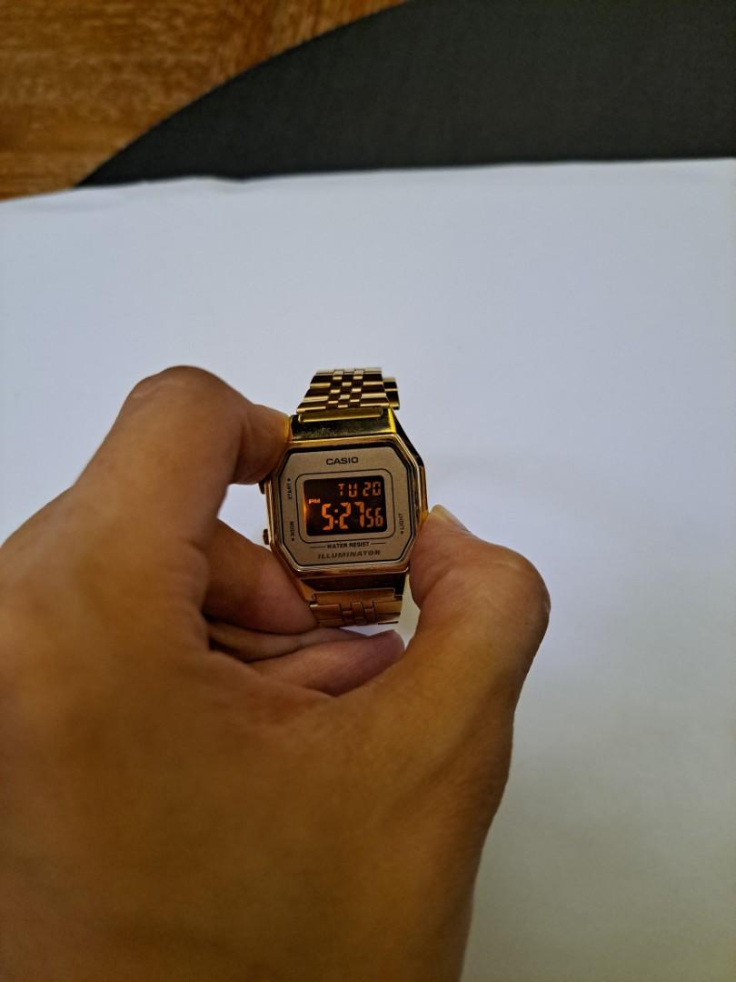 Classy retro gold Casio watch