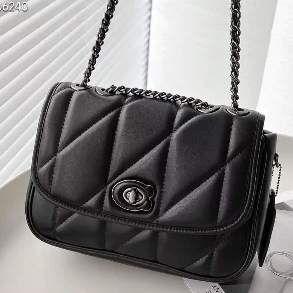 Coach Pillow Madison Shoulder Bag with Quilting in Black, Women's