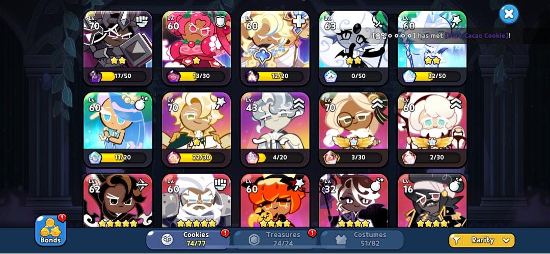 Cookie Run Kingdom All legendary / ancient / super epic, Video Gaming