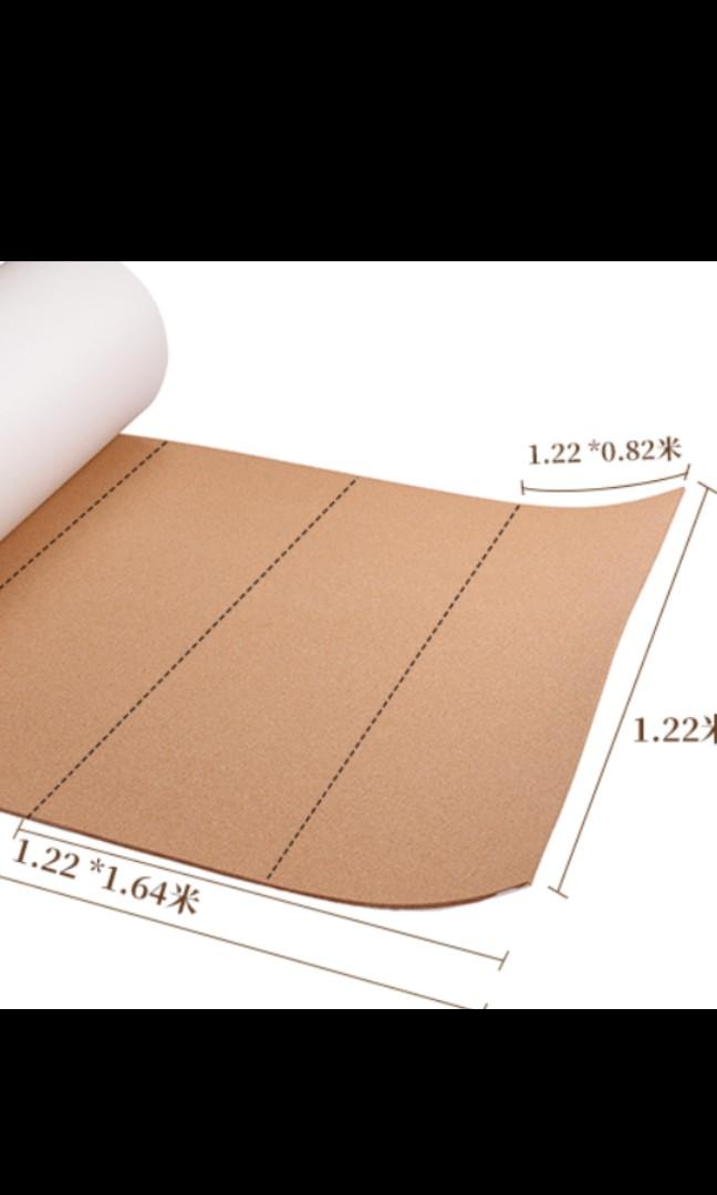 Cork board wall soundproof with self adhesive, Furniture & Home Living