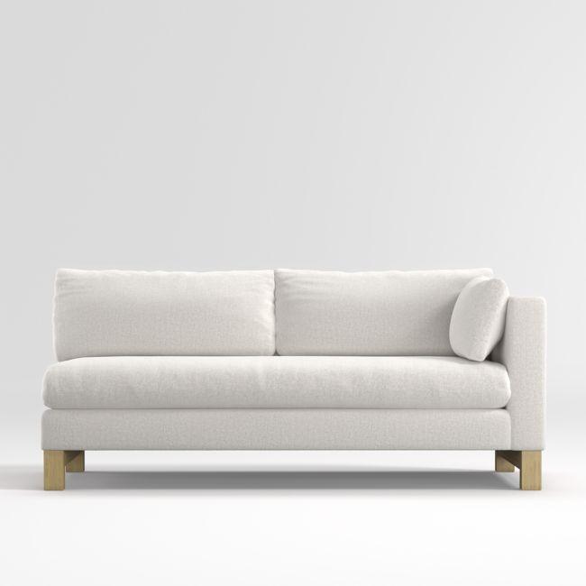 Crate & Barrel BREEZY Pacific Bench Right Arm Sofa with Wood Legs