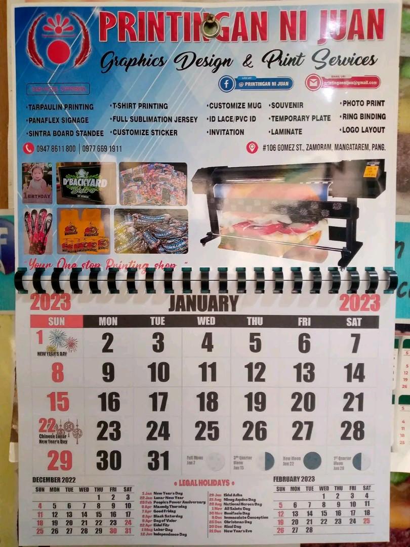 Cuztomized Flip Calendar 2023 (Category: Stationery & School Supplies) located in Quezon City. Submitted by LgbtMerch (Listing ID 1186038572, Image 1). Description: .