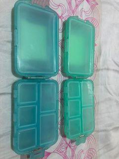 Decluttering 6 compartment travel pill box