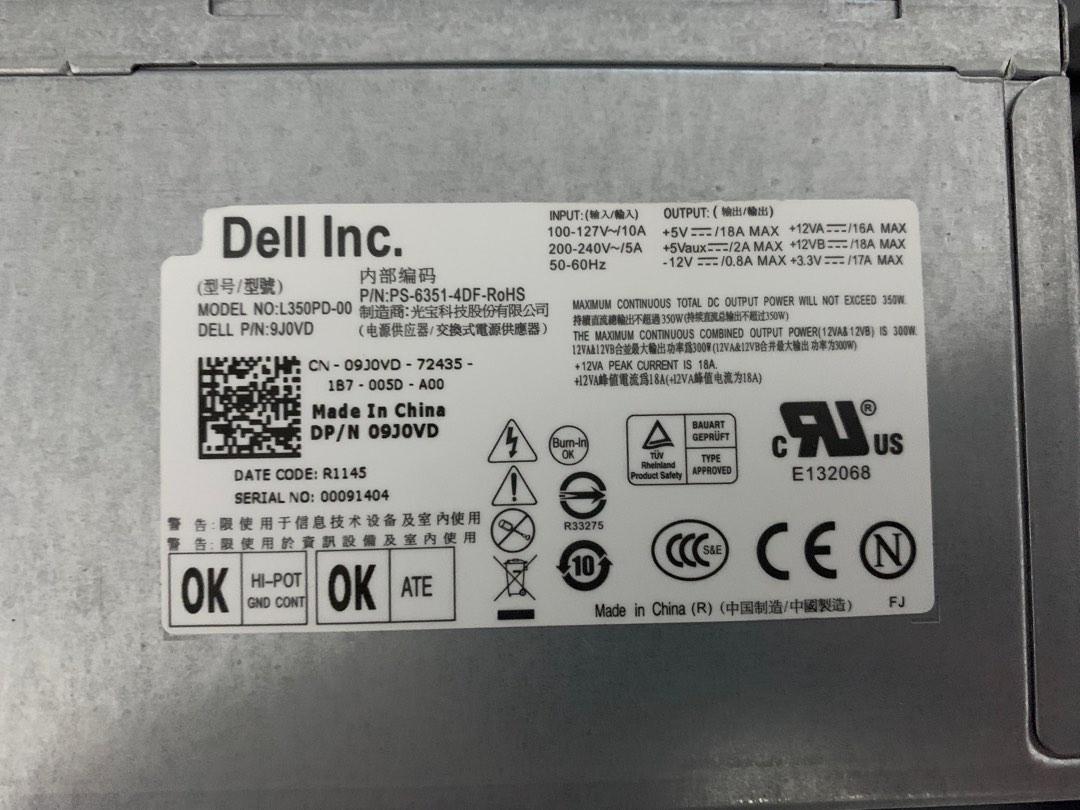 Dell Power Supply 350W, Computers & Tech, Parts & Accessories, Computer