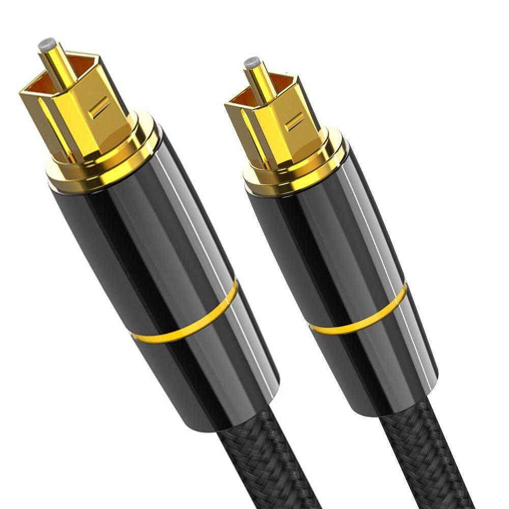 [1m, 2m, 3m, 5m] Digital Audio Cable, Digital Optical Cable [24K Gold ...