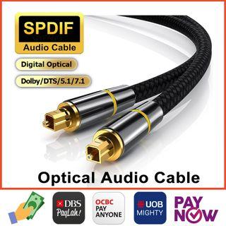 Syncwire Digital Optical Audio Cable (10 Feet) - [24K Gold-Plated,  Ultra-Durable] Fiber Optic Toslink Male to Male Cord Optical Cables for  Home