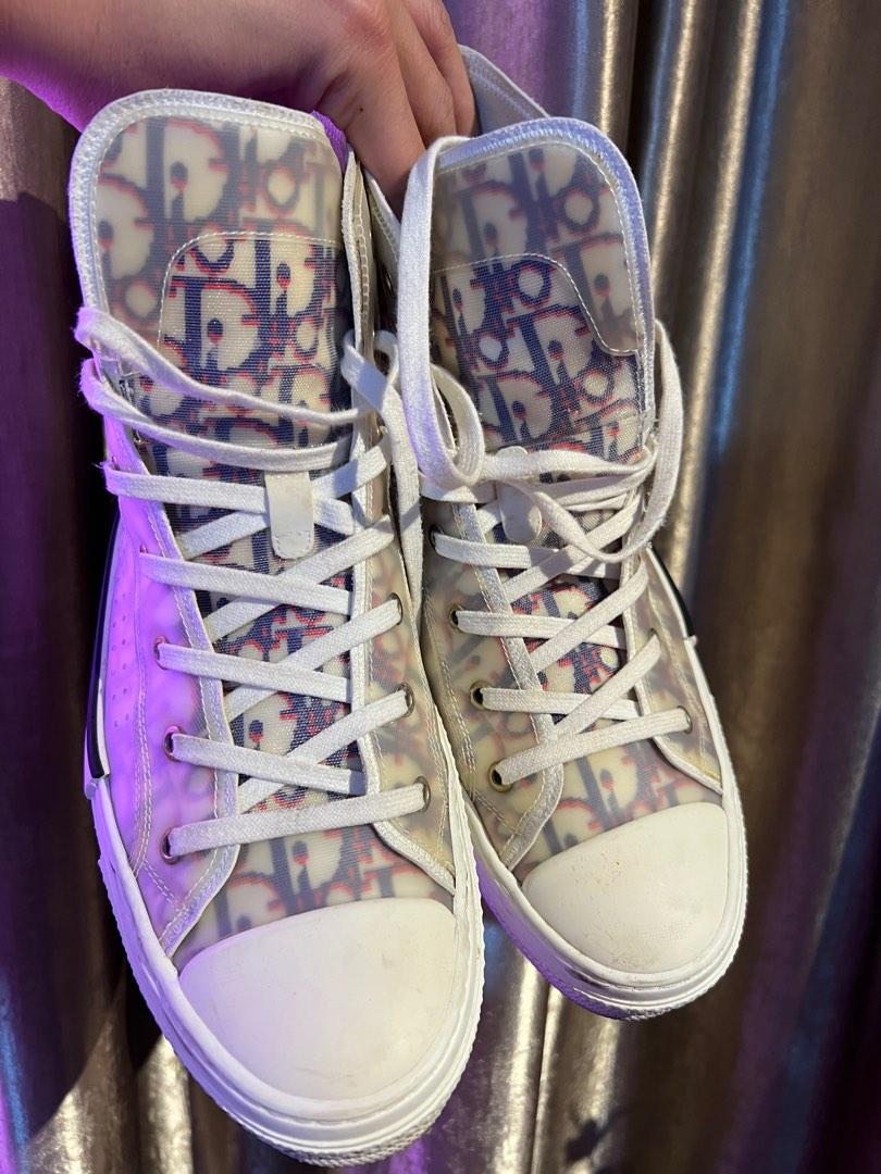 CHEAPEST Dior Homme B23 High Sneakers Oblique Red Blue White