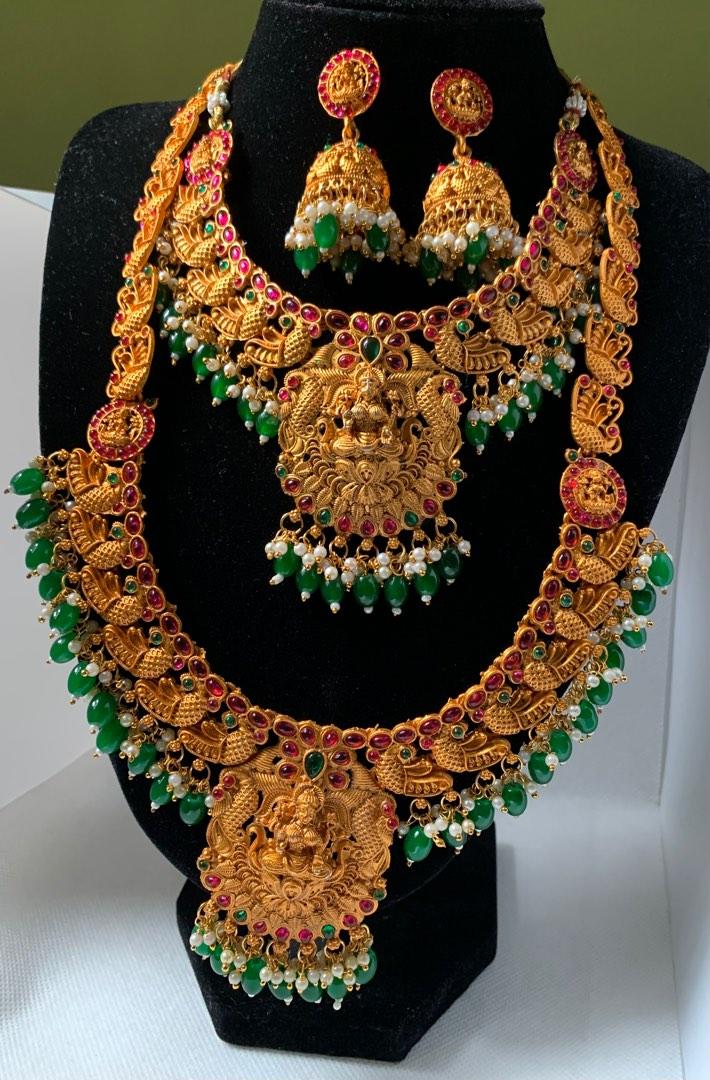 Matte finish temple sale jewellery