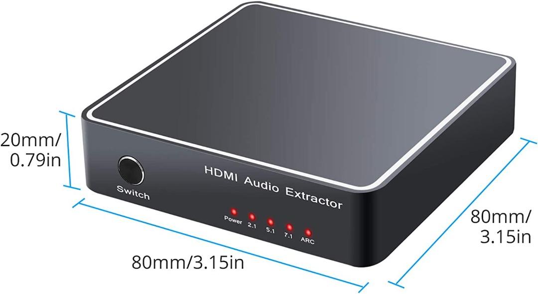  HDMI Audio Extractor,eSynic Professional HDMI Audio Extractor  4K HDMI Optical Adapter HDMI Audio Splitter with Power Switch Supports  Optiacl RCA and 3.5mm Audio Output for HDTV Blu-ray Player ect : Electronics