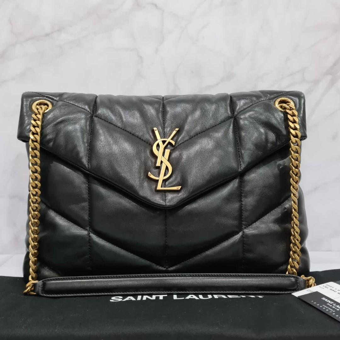 Fast Sale YSL Loulou Puffer Medium Bag In Quilted Lambskin sz 33 x