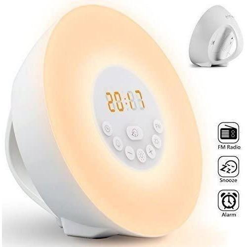 FITFORT Alarm Clock Wake Up LightSunrise/Sunset Simulation Table