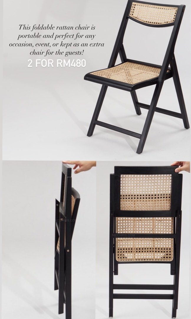 Fold up rattan hotsell chairs