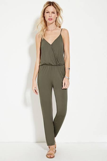 Forever 21 olive jumpsuit outlet