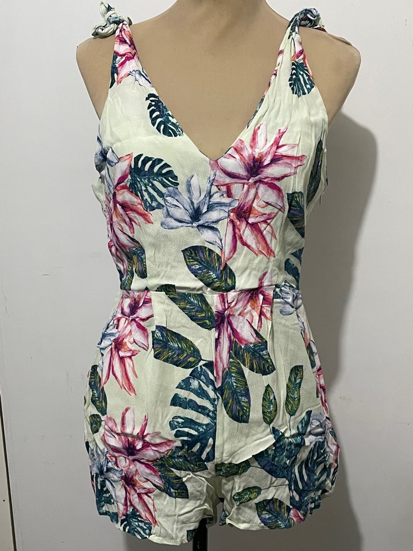 Forever 21 Salmon Draw String Day Romper
