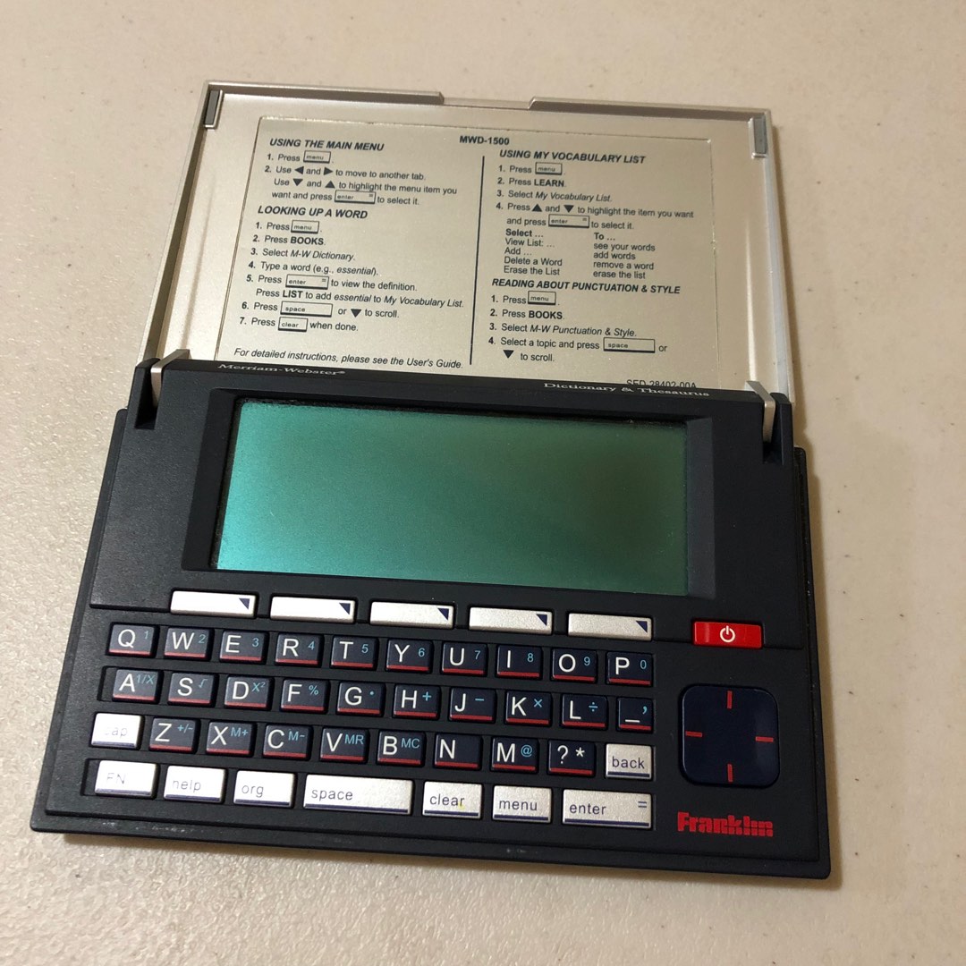 Thesaurus Dictionary Franklin MWD-1450 Merriam-Webster Dictionary