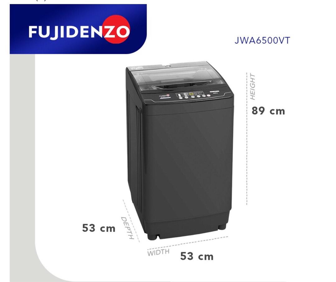 Fujidenzo 6.5 kg Fully Automatic Washing Machine JWA6500 VT (Titanium