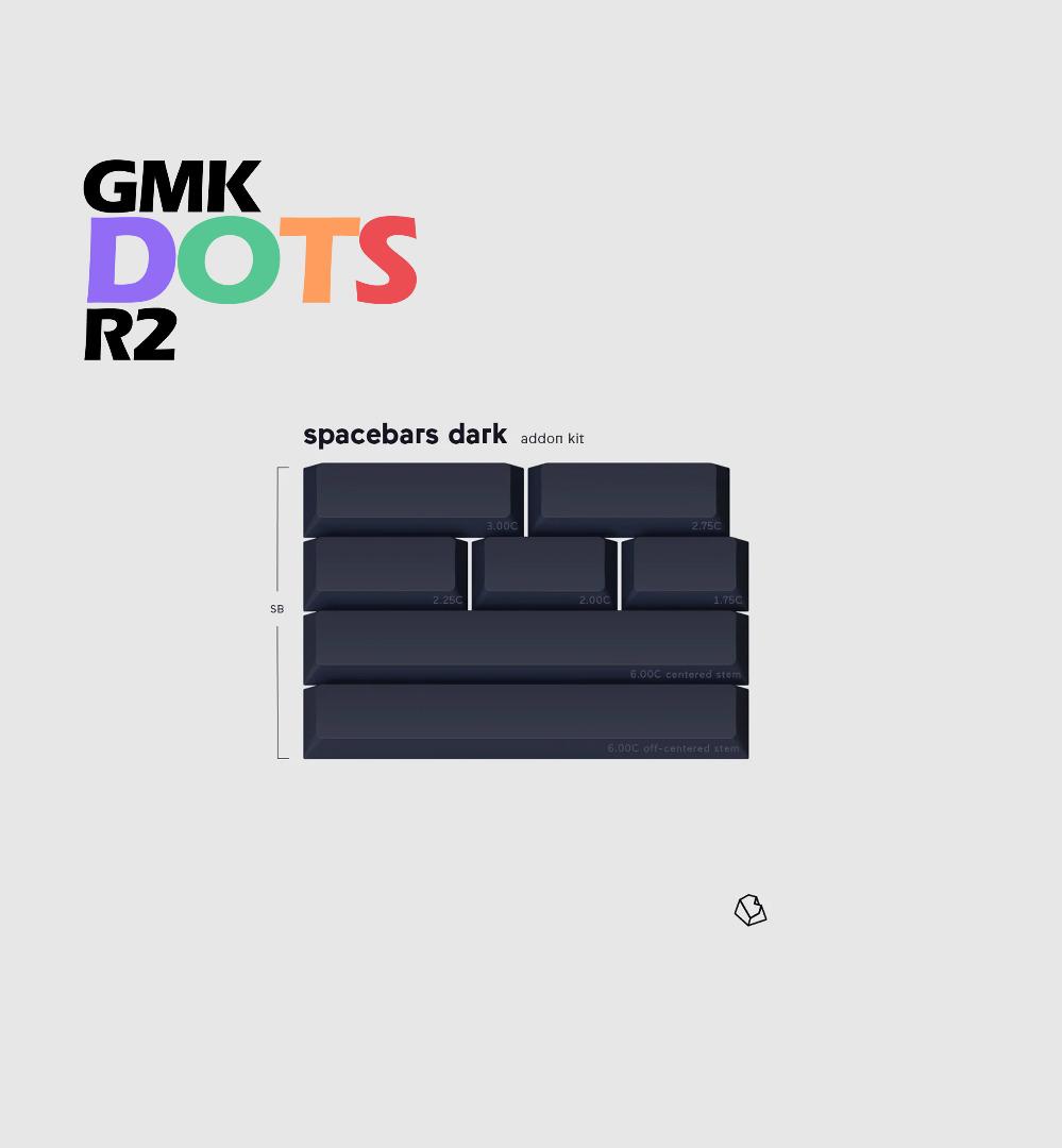 GMK Dots R2 (Light & Dark Base Kits, Dark Rainbow, Dark Nomad, Dark  Spacebars)