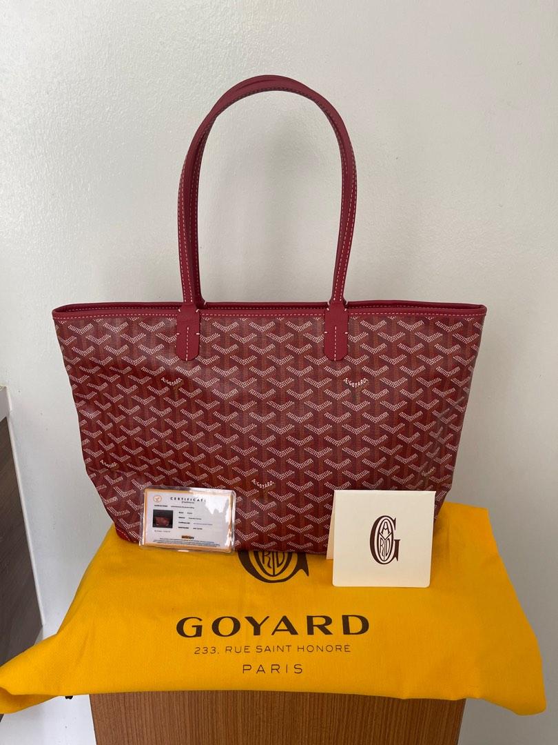 Goyard Artois PM Red, Luxury, Bags & Wallets on Carousell