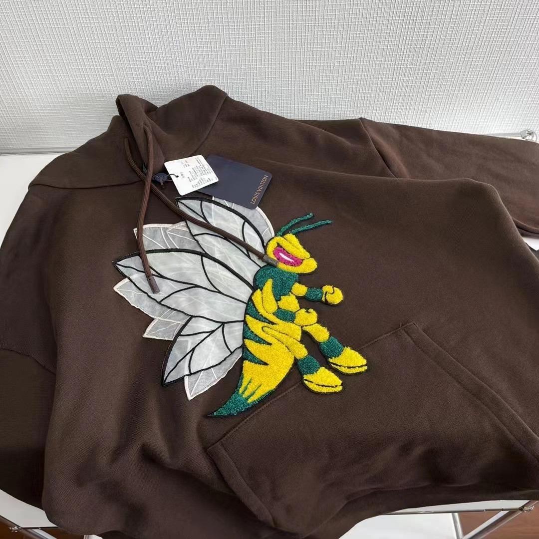 Graphic Bee Patched Hoodie by LV - BRAND NEW, This