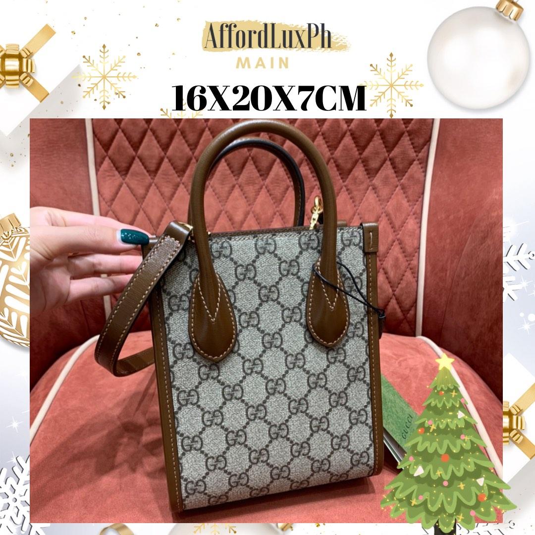 Gucci GG Supreme Mini Tote Bag Brown