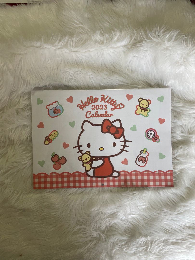 Hello Kitty Wall Calendar 2023, Hobbies & Toys, Stationary & Craft