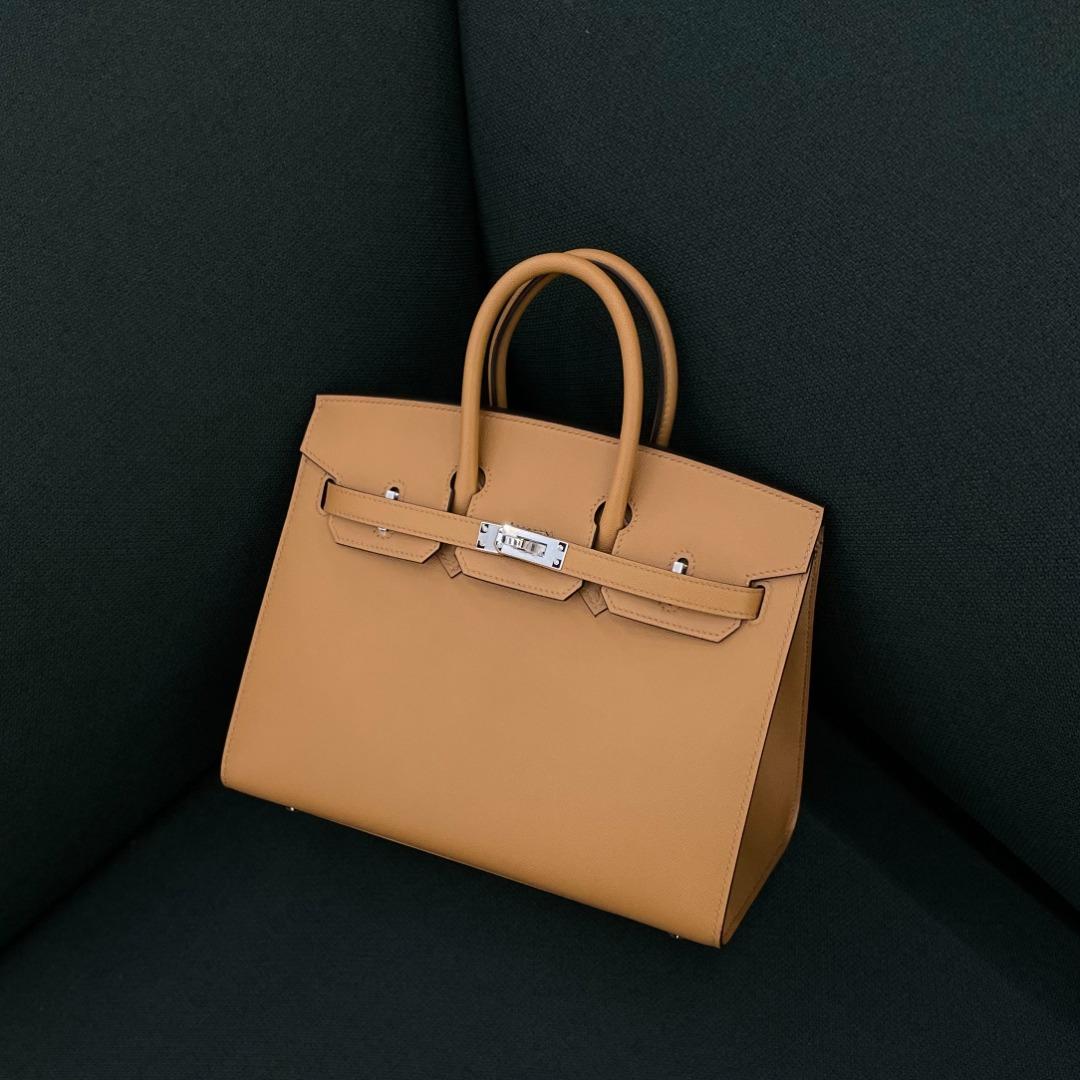 Hermes Birkin Sellier bag 25 Chai Madame leather Gold hardware