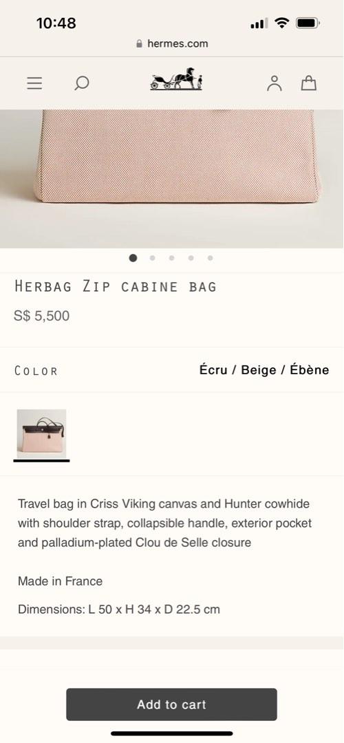 Herbag Zip cabine bag