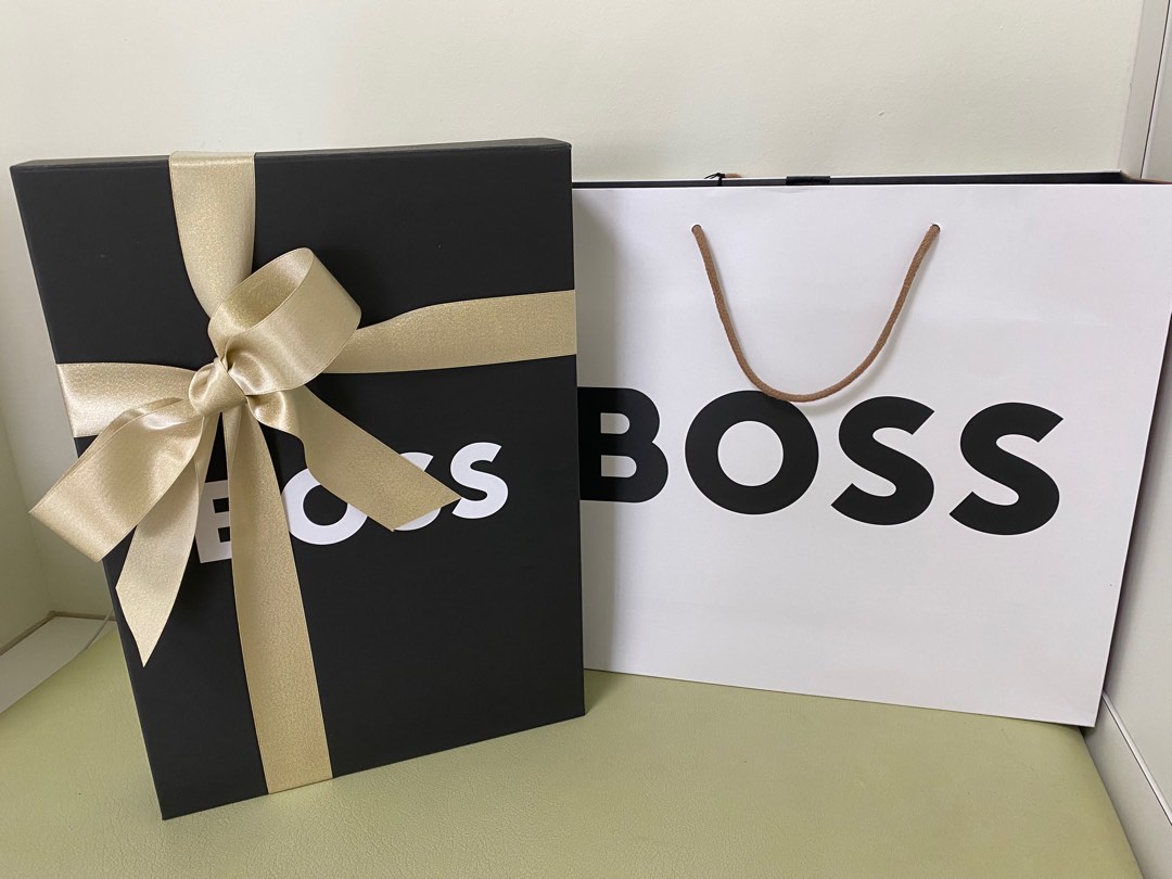 Hugo boss box with paper bag Luxury Accessories on Carousell