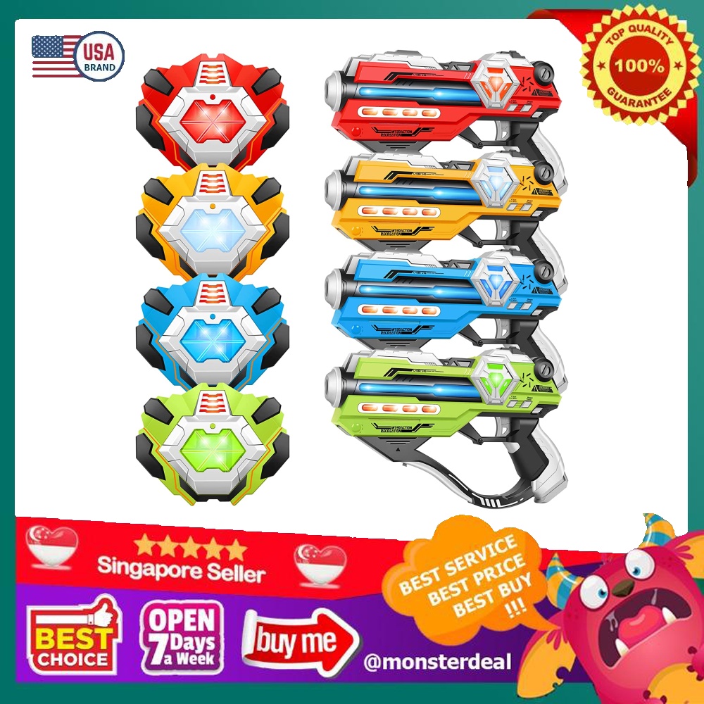 IJO Laser Tag Set of 4-Infrared Multi Function Laser Gun-4 ...
