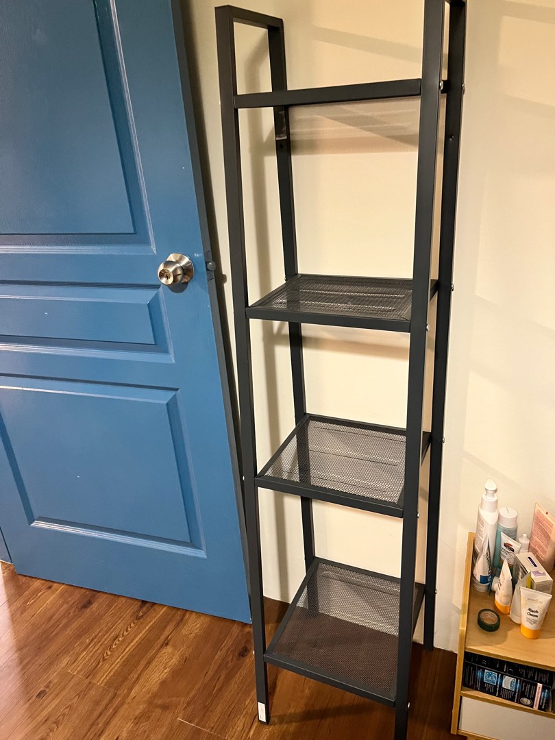 Ikea Lerberg - Shelf unit dark grey 35x148cm, Furniture & Home Living ...